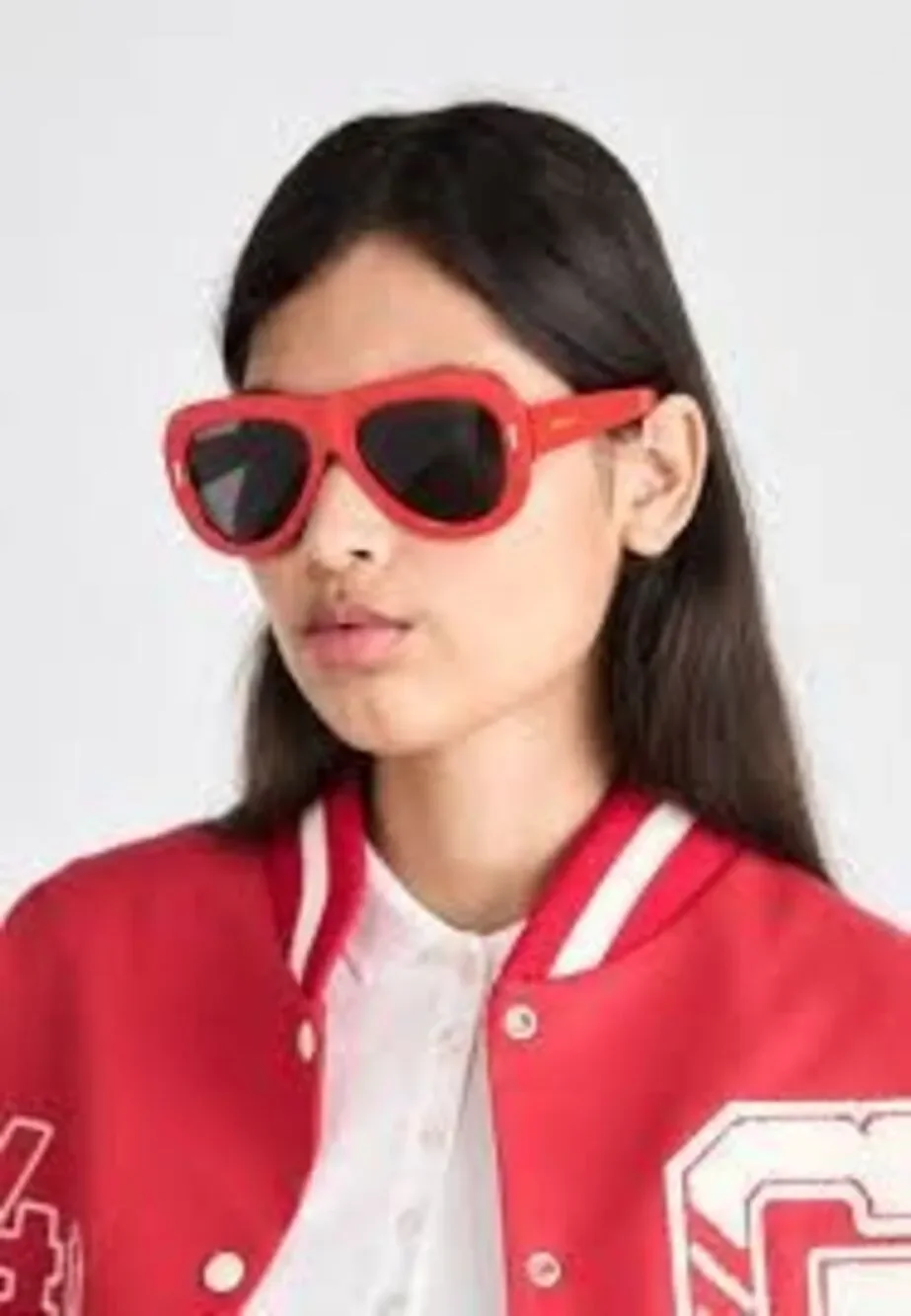 Ferragamo Wide Aviator Sunglasses Bright Red Full Rim Plastic Frame SF2029SE NEW